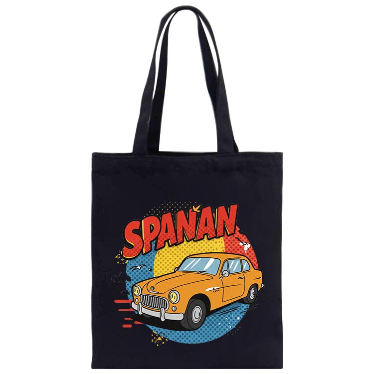 Car Printed Canvas Handbag Digital Print On Your Demand, Size:25x20cm