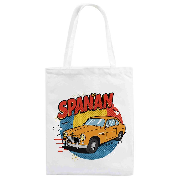 Car Printed Canvas Handbag Digital Print On Your Demand, Size:30x25cm