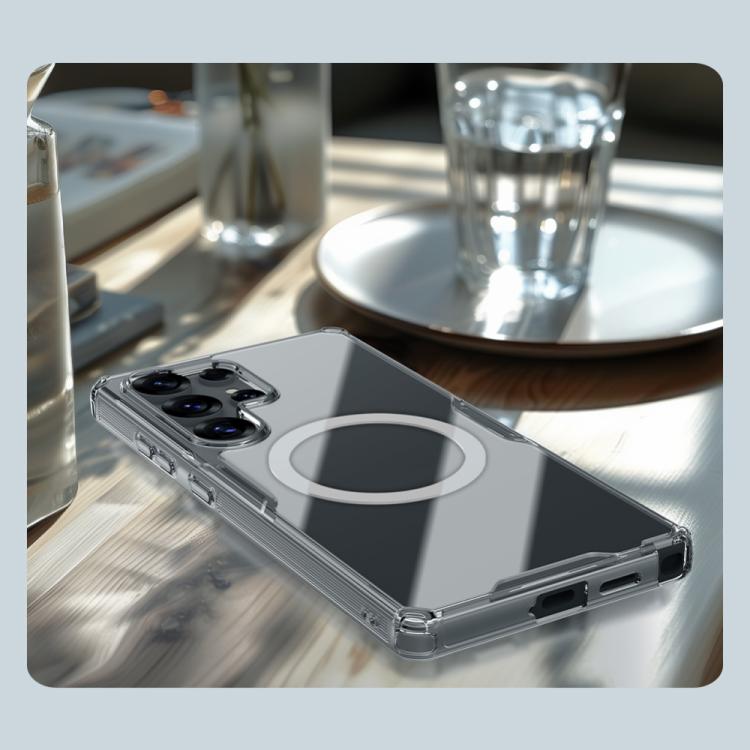 For Samsung Galaxy S25 Ultra 5G NILLKIN Ultra Clear Magsafe PC + TPU Phone Case - Transparent