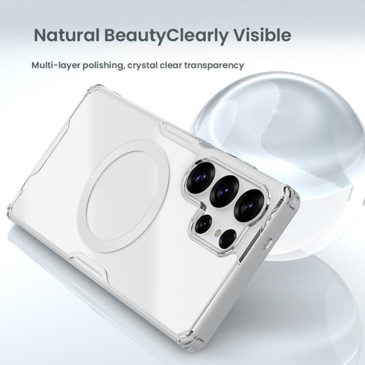 For Samsung Galaxy S25 Ultra 5G NILLKIN Ultra Clear Magsafe PC + TPU Phone Case - Transparent