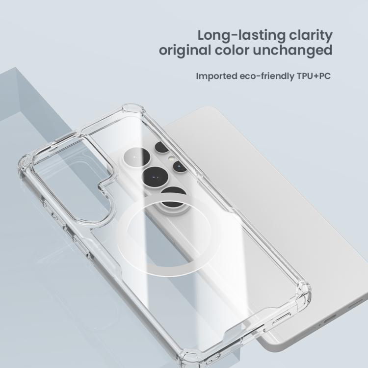 For Samsung Galaxy S26 Ultra 5G NILLKIN Ultra Clear Magsafe PC + TPU Phone Case - Transparent