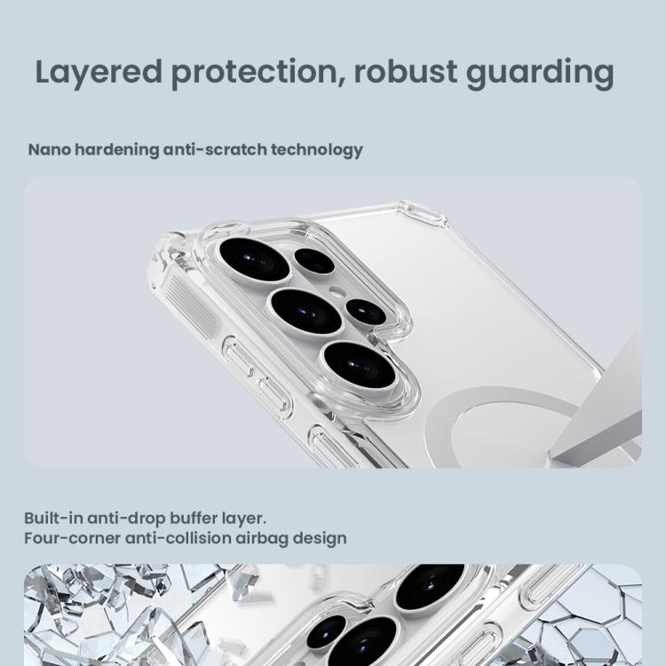 For Samsung Galaxy S26 Ultra 5G NILLKIN Ultra Clear Magsafe PC + TPU Phone Case - Transparent