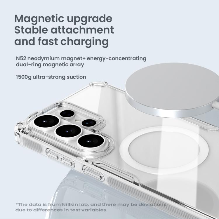 For Samsung Galaxy S26 Ultra 5G NILLKIN Ultra Clear Magsafe PC + TPU Phone Case - Transparent