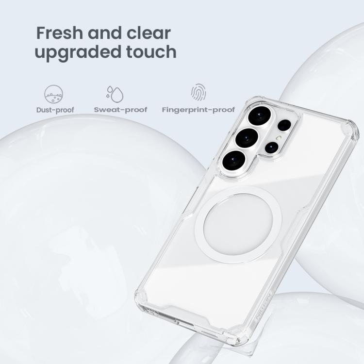 For Samsung Galaxy S26 Ultra 5G NILLKIN Ultra Clear Magsafe PC + TPU Phone Case - Transparent