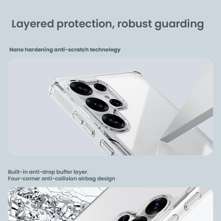 For Samsung Galaxy S25 Ultra 5G NILLKIN PC + TPU Phone Case - Transparent