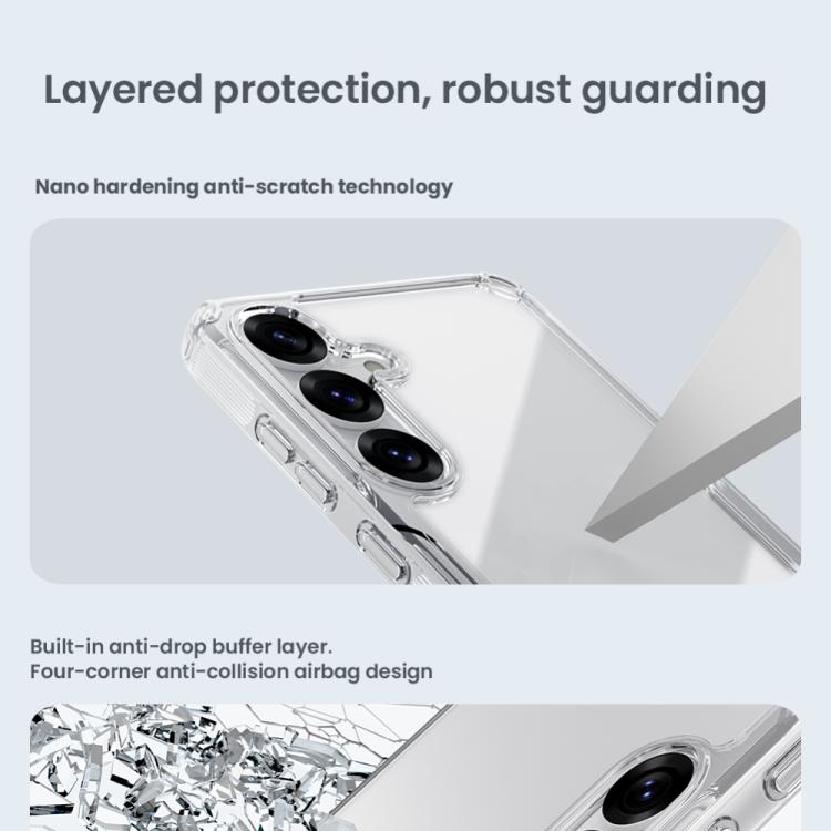 For Samsung Galaxy S25 5G NILLKIN PC + TPU Phone Case - Transparent