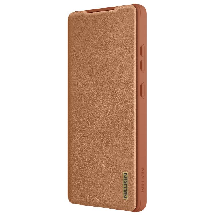 For Samsung Galaxy S25 Ultra 5G NILLKIN QIN Series Pro Sliding Camera Cover Design Leather Phone Case