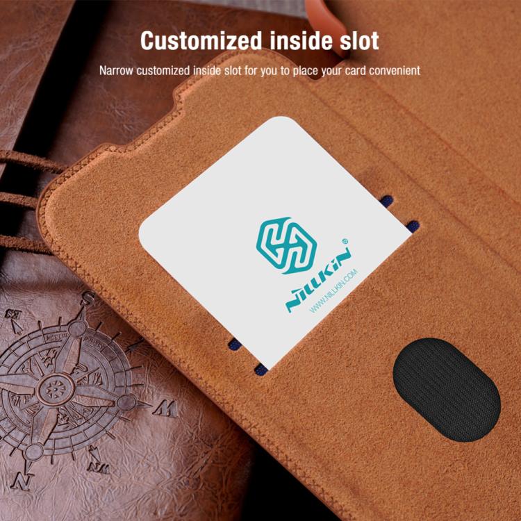 For Samsung Galaxy S25 Ultra 5G NILLKIN QIN Series Pro Sliding Camera Cover Design Leather Phone Case