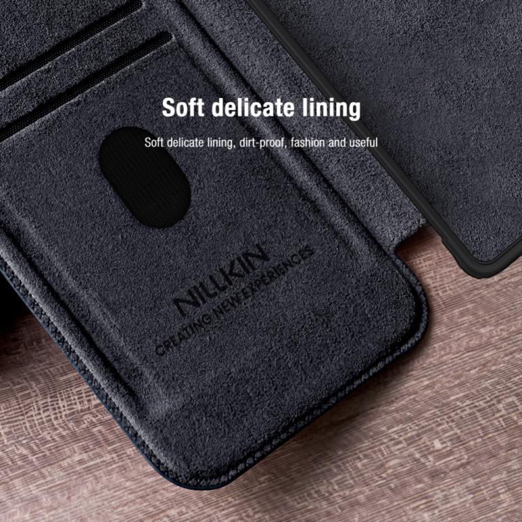 For Samsung Galaxy S25 Ultra 5G NILLKIN QIN Series Pro Sliding Camera Cover Design Leather Phone Case