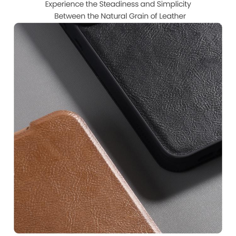 For Samsung Galaxy S25 Edge 5G NILLKIN QIN Series Pro Sliding Camera Cover Design Leather Phone Case