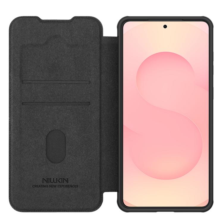 For Samsung Galaxy S25 Edge 5G NILLKIN QIN Series Pro Sliding Camera Cover Design Leather Phone Case