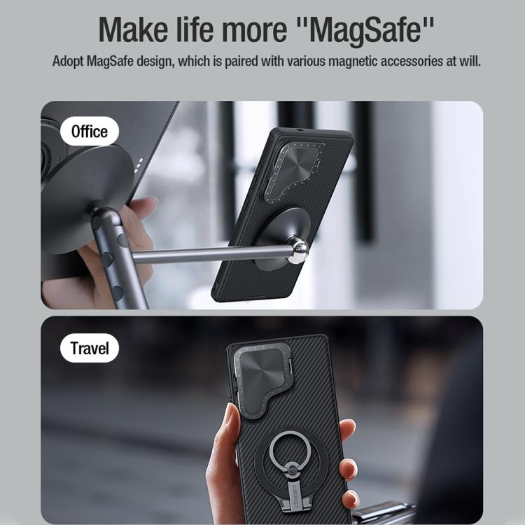 For Samsung Galaxy S25 Ultra 5G NILLKIN CamShield Prop MagSafe Magnetic PC Phone Case