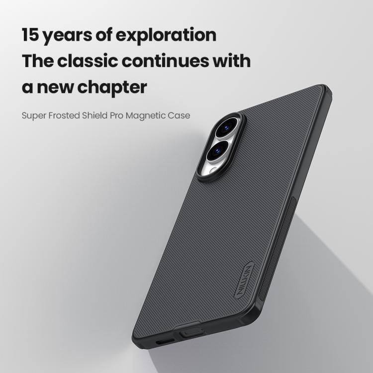 For Samsung Galaxy S25 Edge 5G NILLKIN Frosted Shield Pro Magnetic Phone Case - Black