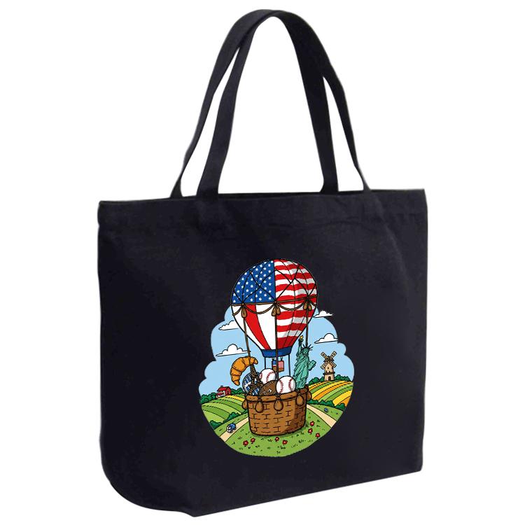 Balloon Printed Canvas Handbag Digital Print On Your Demand, Size:20x30x10cm
