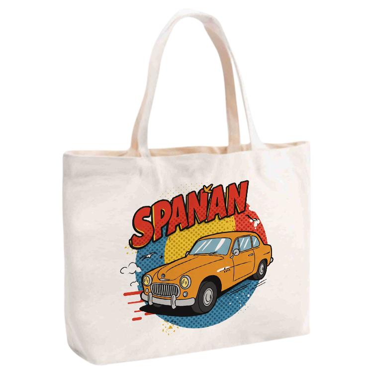 Car Printed Canvas Handbag Digital Print On Your Demand, Size:30x40x10cm