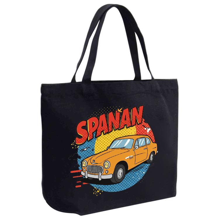 Car Printed Canvas Handbag Digital Print On Your Demand, Size:30x40x10cm