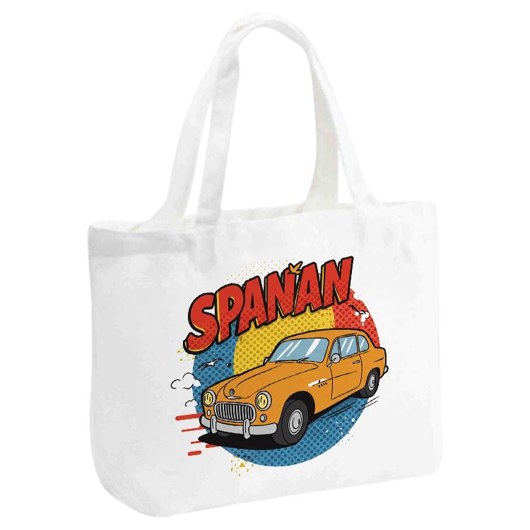 Car Printed Canvas Handbag Digital Print On Your Demand, Size:35x45x15cm