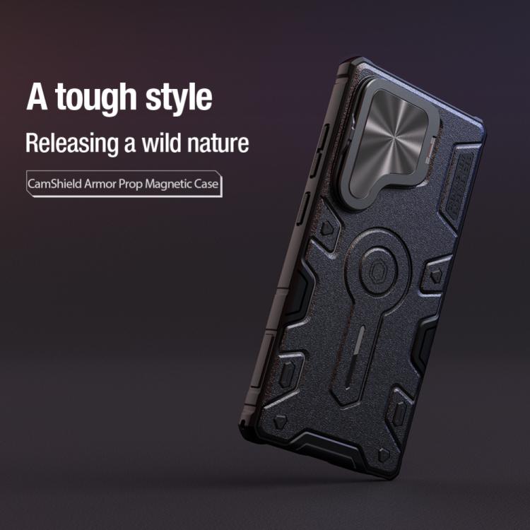 For Samsung Galaxy S25 Ultra 5G NILLKIN Black Rhino Prop MagSafe Magnetic PC Phone Case