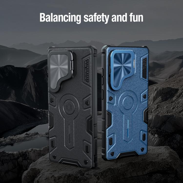 For Samsung Galaxy S25 Ultra 5G NILLKIN Black Rhino Prop MagSafe Magnetic PC Phone Case