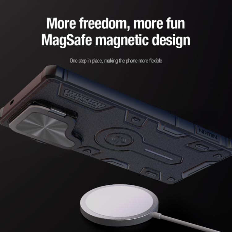 For Samsung Galaxy S25 Ultra 5G NILLKIN Black Rhino Prop MagSafe Magnetic PC Phone Case