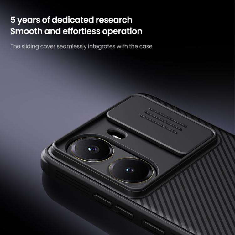 For Xiaomi Poco X7 Pro NILLKIN CamShield Pro Magnetic PC Phone Case - Black