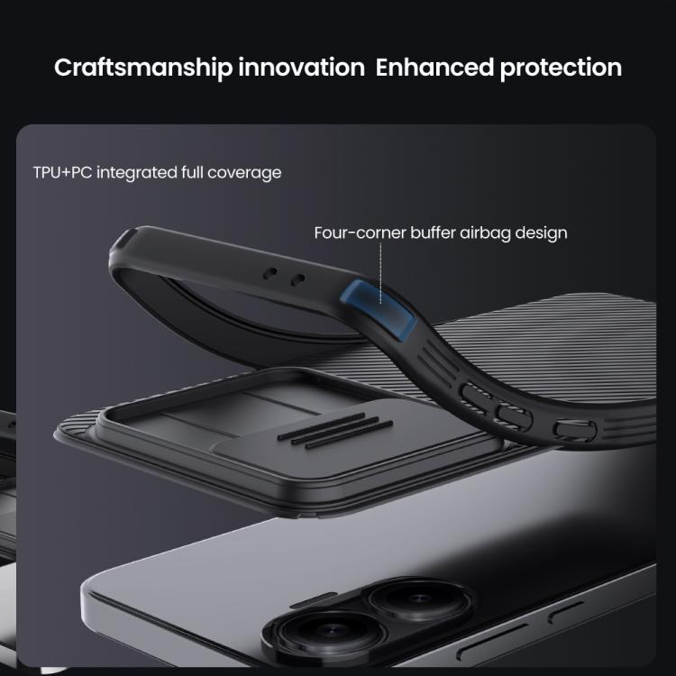 For Xiaomi Poco F7 NILLKIN CamShield Pro Magnetic PC Phone Case - Black