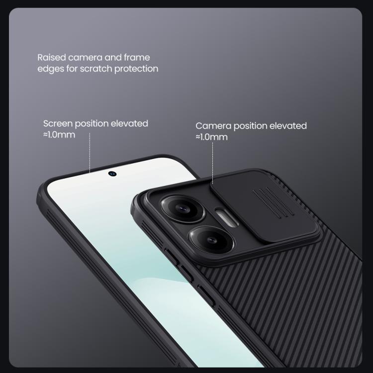 For Xiaomi Poco F7 NILLKIN CamShield Pro Magnetic PC Phone Case - Black