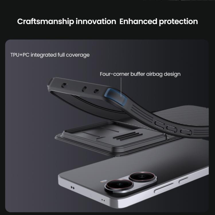 For Redmi Turbo 4 NILLKIN CamShield Pro Magnetic PC Phone Case - Black