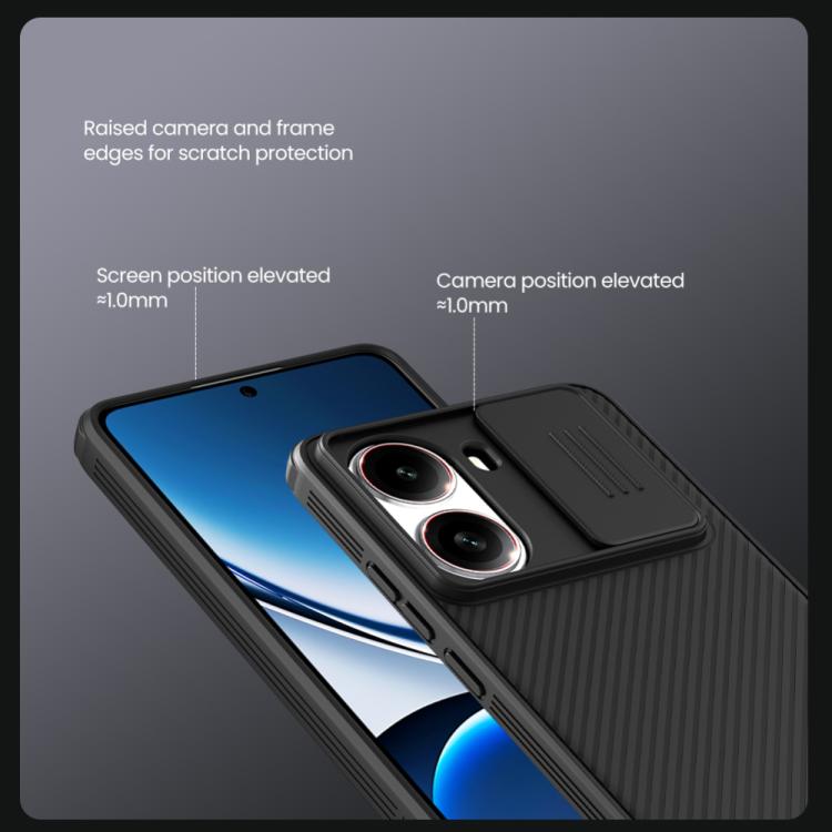 For Redmi Turbo 4 NILLKIN CamShield Pro Magnetic PC Phone Case - Black