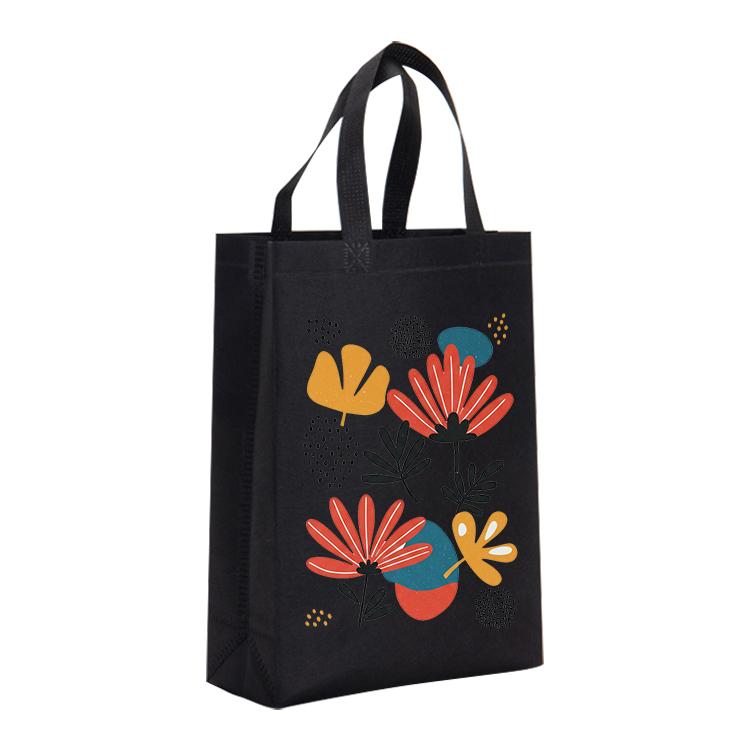 Flowers Printed Non-woven Fabric Bag Print On Your Demand, Size:35x25x10cm