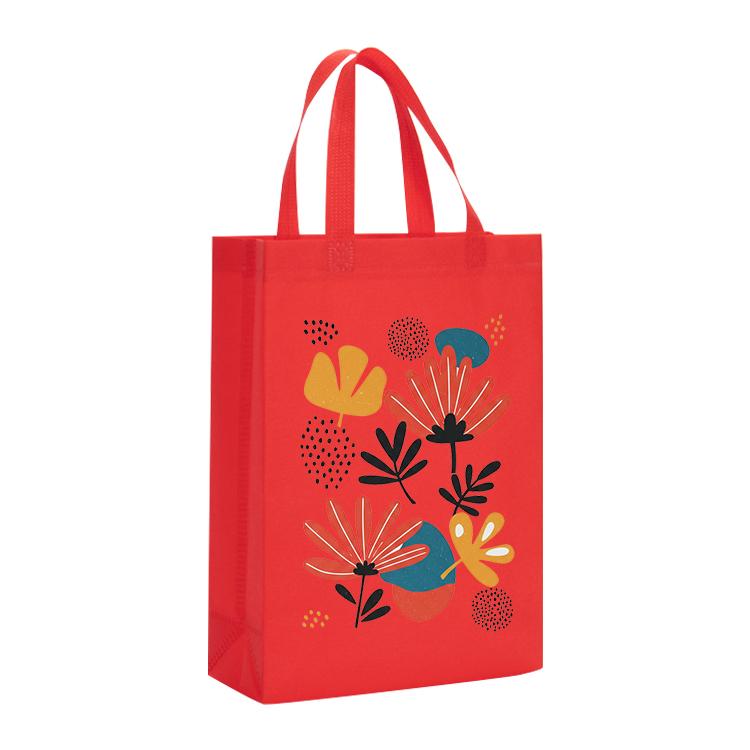Flowers Printed Non-woven Fabric Bag Print On Your Demand, Size:35x25x10cm