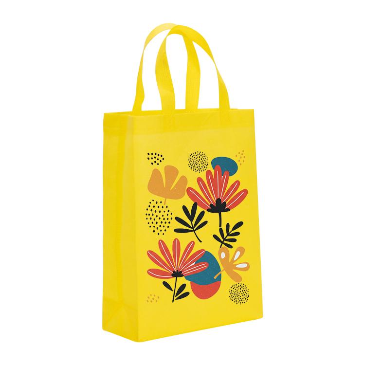 Flowers Printed Non-woven Fabric Bag Print On Your Demand, Size:35x25x10cm