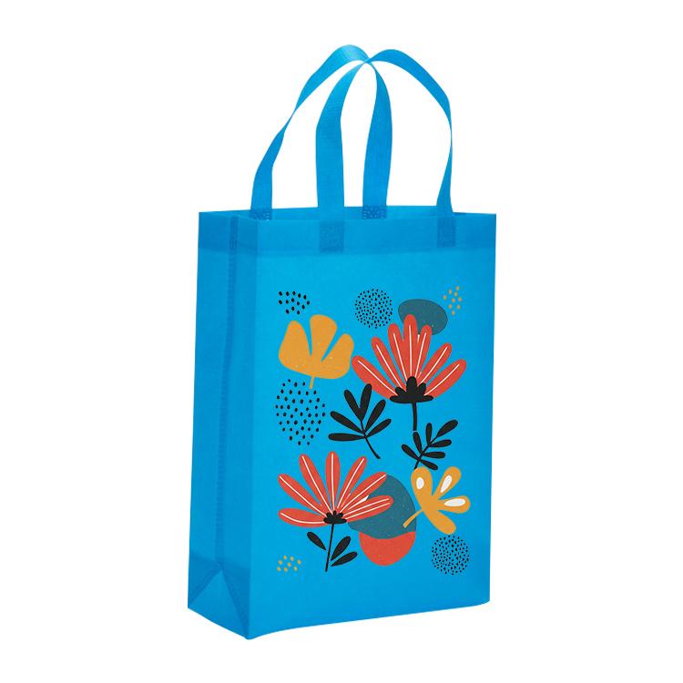 Flowers Printed Non-woven Fabric Bag Print On Your Demand, Size:35x25x10cm