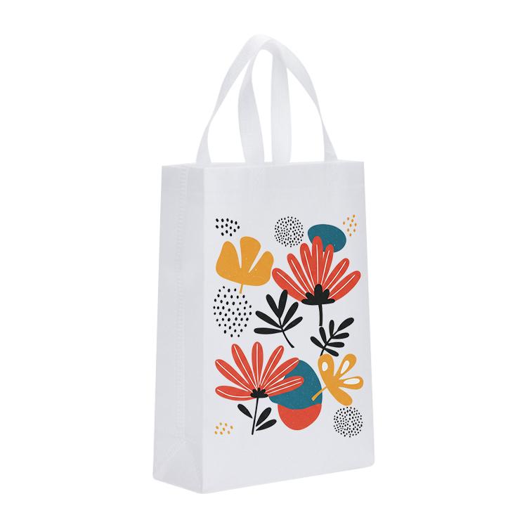 Flowers Printed Non-woven Fabric Bag Print On Your Demand, Size:38x30x10cm