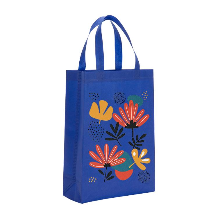 Flowers Printed Non-woven Fabric Bag Print On Your Demand, Size:38x30x10cm