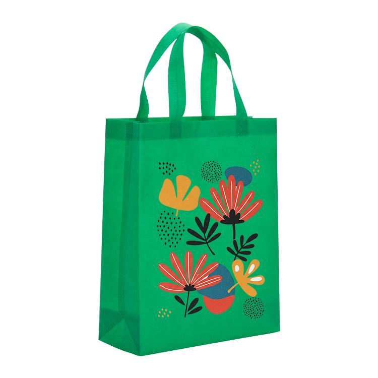 Flowers Printed Non-woven Fabric Bag Print On Your Demand, Size:38x30x10cm