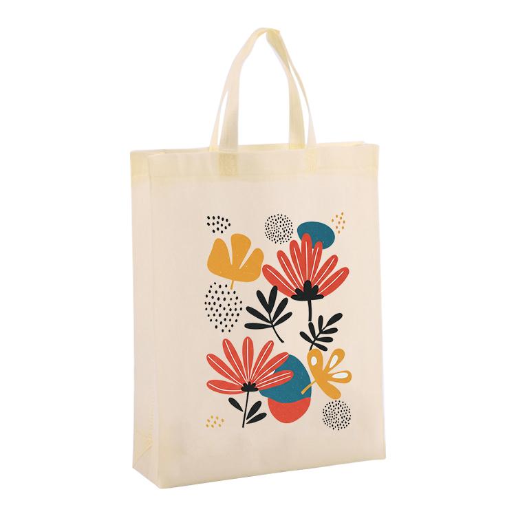Flowers Printed Non-woven Fabric Bag Print On Your Demand, Size:38x30x10cm