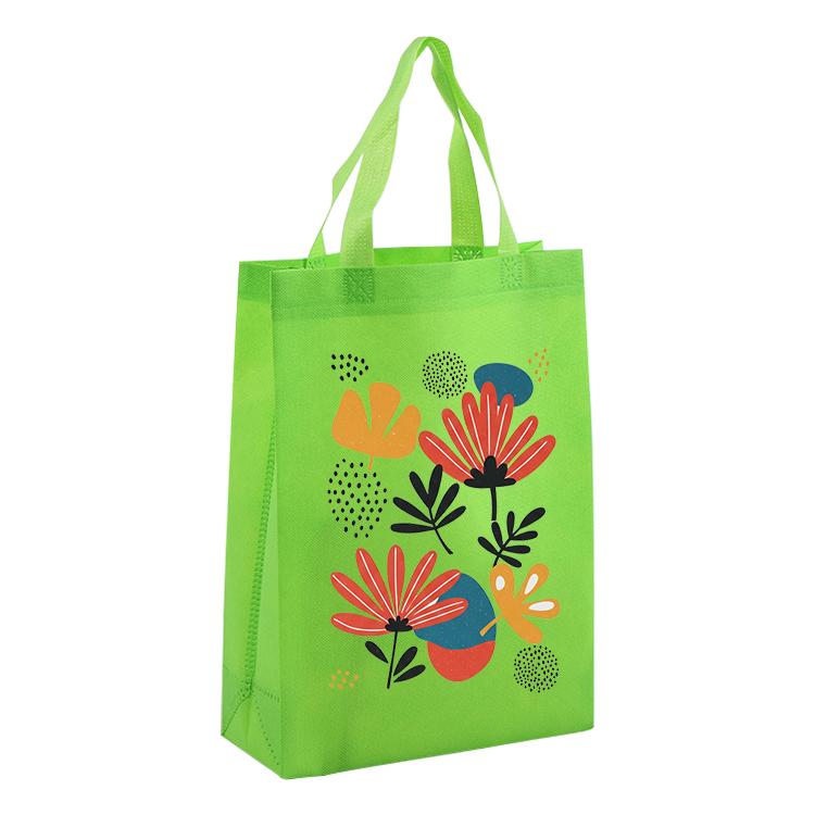 Flowers Printed Non-woven Fabric Bag Print On Your Demand, Size:41x35x12cm