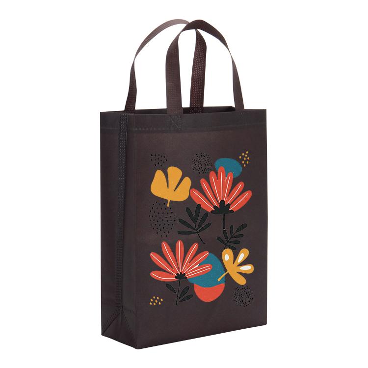 Flowers Printed Non-woven Fabric Bag Print On Your Demand, Size:41x35x12cm