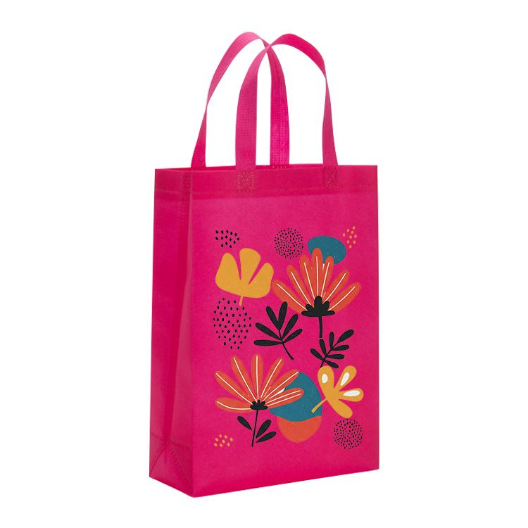 Flowers Printed Non-woven Fabric Bag Print On Your Demand, Size:41x35x12cm