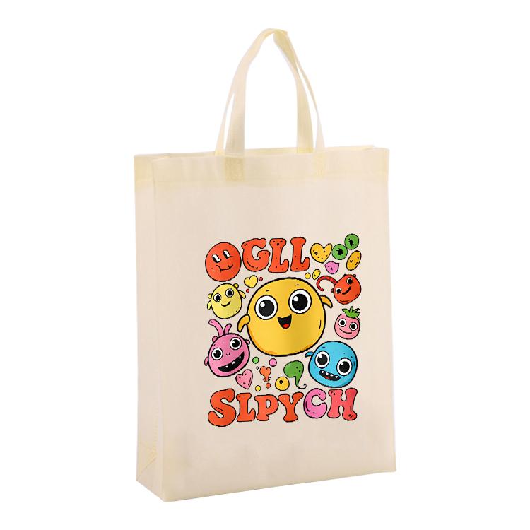 Funny Face Printed Non-woven Fabric Bag Print On Your Demand, Size:35x25x10cm