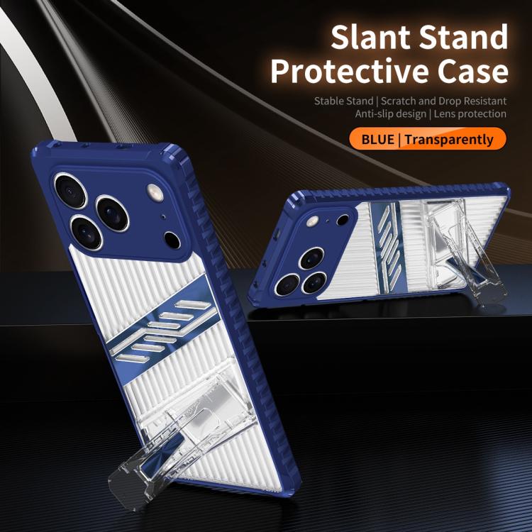 For iPhone 17 Pro Max Plating Holder PC Hybrid TPU Phone Case
