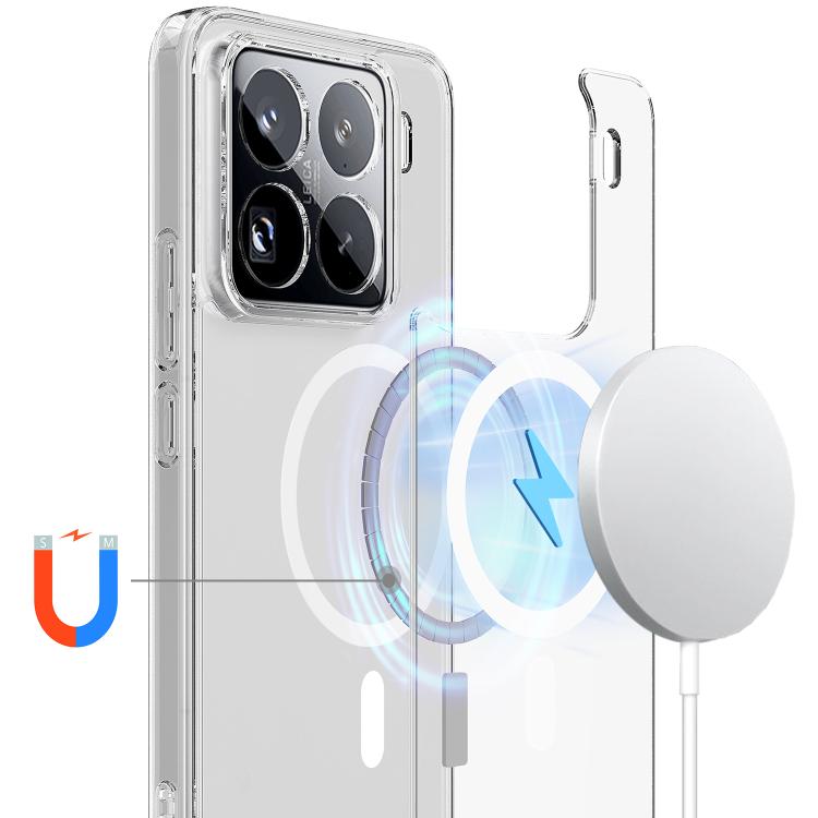 For Xiaomi 15 Pro MagSafe Clear Acrylic PC Hybrid TPU Phone Case - Transparent