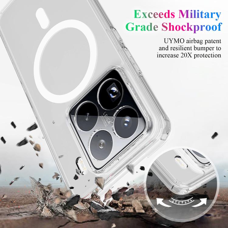 For Xiaomi 15 Pro MagSafe Clear Acrylic PC Hybrid TPU Phone Case - Transparent