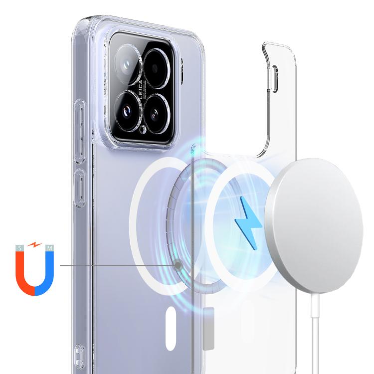 For Xiaomi 15 MagSafe Clear Acrylic PC Hybrid TPU Phone Case - Transparent