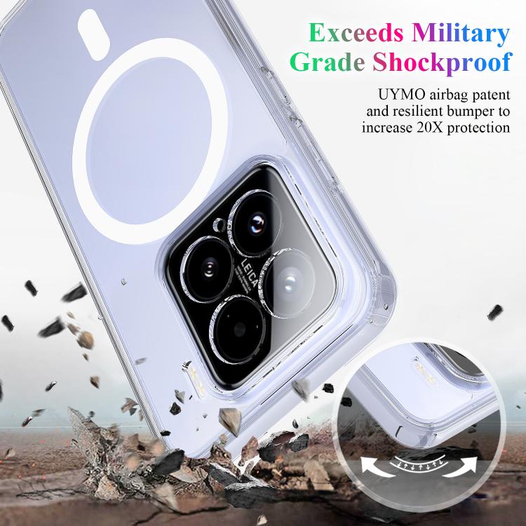 For Xiaomi 15 MagSafe Clear Acrylic PC Hybrid TPU Phone Case - Transparent