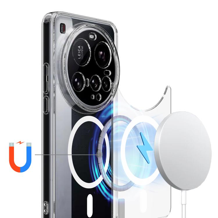 For Xiaomi 15 Ultra MagSafe Clear Acrylic PC Hybrid TPU Phone Case - Transparent
