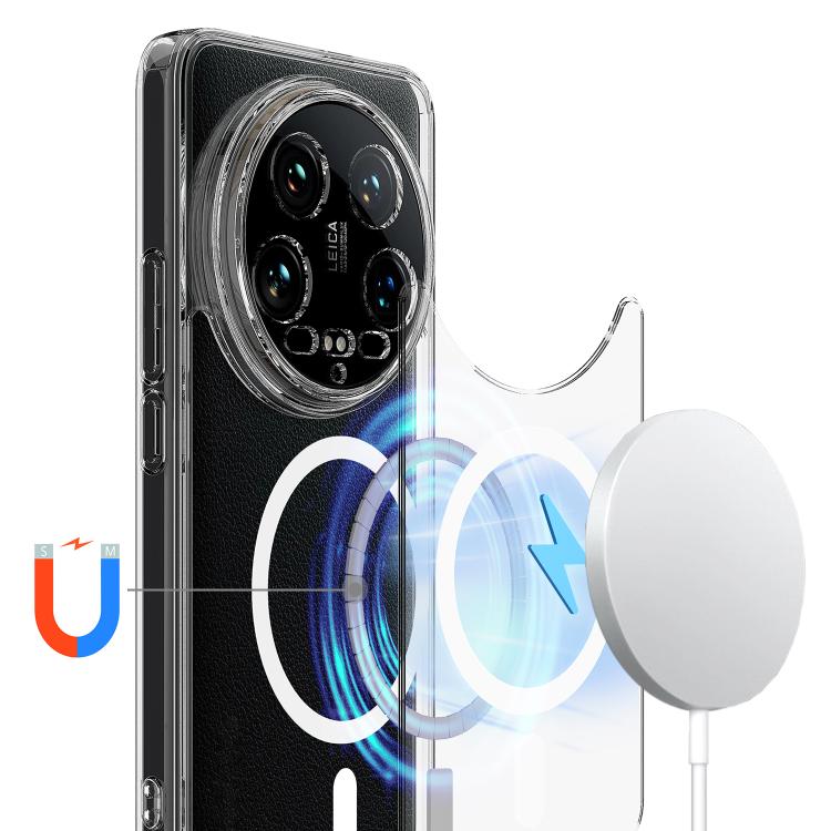 For Xiaomi 14 Ultra MagSafe Clear Acrylic PC Hybrid TPU Phone Case - Transparent