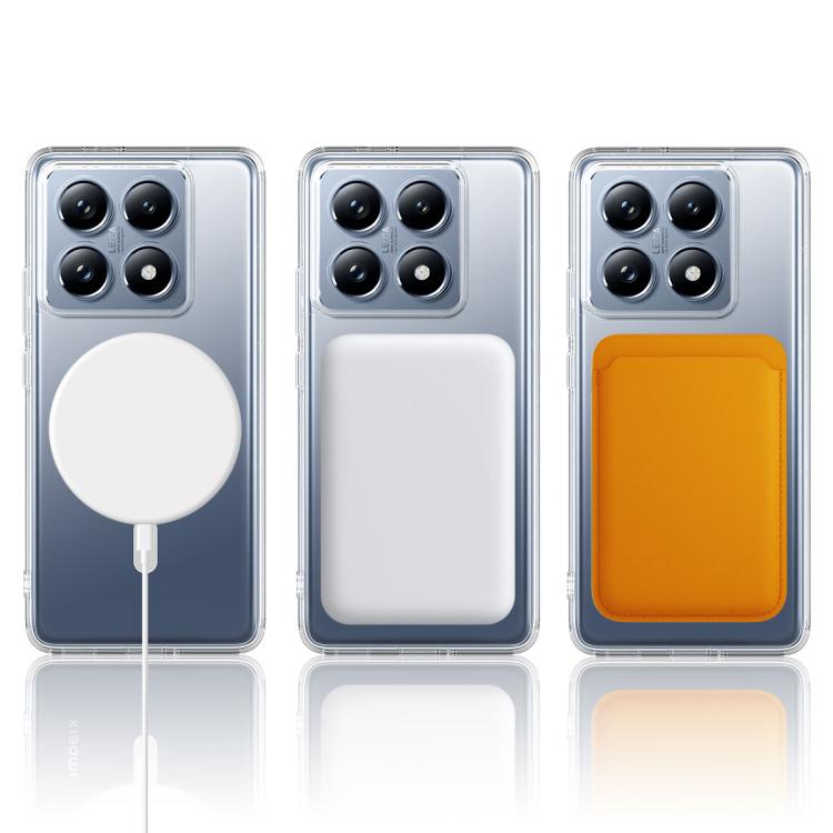 For Xiaomi 14T Pro MagSafe Clear Acrylic PC Hybrid TPU Phone Case - Transparent