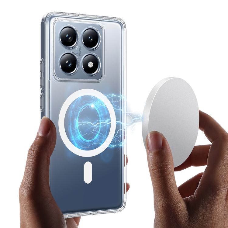 For Xiaomi 14T Pro MagSafe Clear Acrylic PC Hybrid TPU Phone Case - Transparent